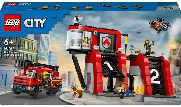 LEGO City 60414 Brannstasjon med brannbil