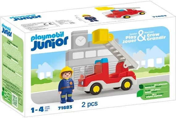 Playmobil 1.2.3 - Junior Brannbil med stige