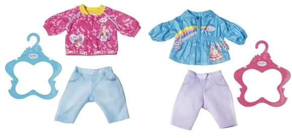 Baby Born BABY born Hverdagsbukse og Jakke 43 cm - Assortert