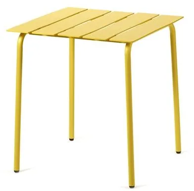 Valerie Objects Aligned Utendørs Spisebord 70x70 Gul