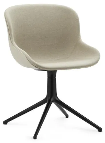Normann Copenhagen Hyg Snurrstol Trukket Svart Aluminium/Main Line Flax MLF20