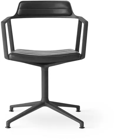 Vipp 452 Drejestol Svart Skinn