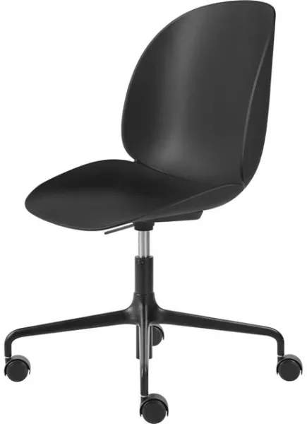 GUBI Beetle Kontorstol Matt Sort/Sort