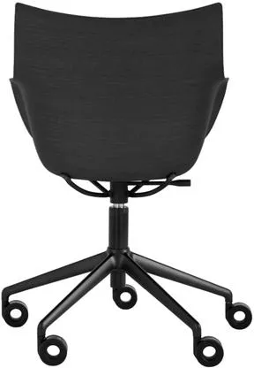Kartell Q/Wood Kontorstol Svart/Svart Tre med Svart Polstring
