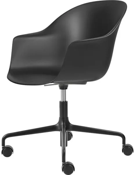 GUBI Bat Kontorstol Matt Svart/Svart