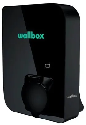 Wallbox Copper SB ladeboks med Wi-Fi 11 kW Type 1 og 2, svart