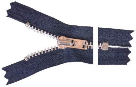 YKK Glidelås Aluminium 12cm 4mm Marine