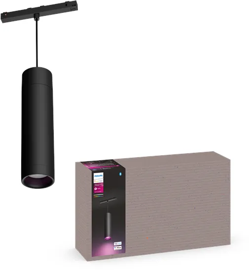 Philips Hue Perifo takpendellampe sylinder - svart