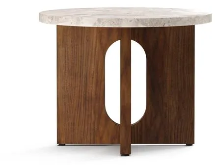 Audo Androgyne Rundt Sofabord Valnøtt/ Kunis Breccia