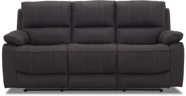 HAGA Texas 3 pers. recliner sofa - grått stoff