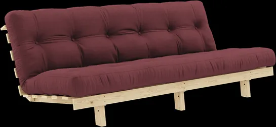 Karup Design Lean Sovesofa med madrass Alpha 130x200 Bordeaux/Natur