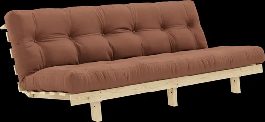 Karup Design Lean Sovesofa med Alpha-madrass 130x200 Clay Brown/Raw