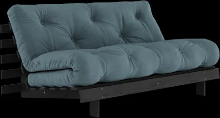 Karup Design Roots Sovesofa med madrass Roots 160x200 Petroleum/Svart lakkert
