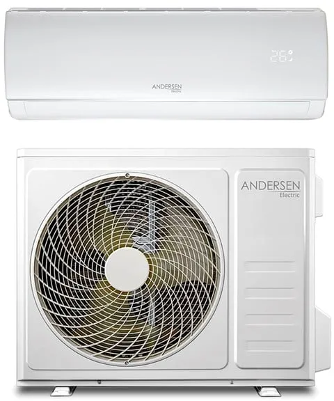 Andersen Electric AE 18000 luft/luft varmepumpe med WiFi, 6 kW, 5–135 m², hvit