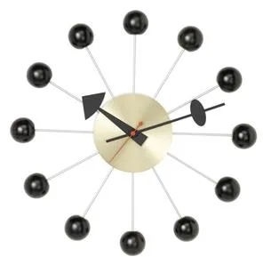Vitra Ball Clock Veggur Sort/Messing