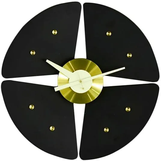 Vitra Petal Clock Klokke Sort/Messing