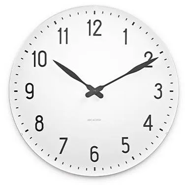 Arne Jacobsen Station Veggur - Ø:16 cm - Hvit/sort