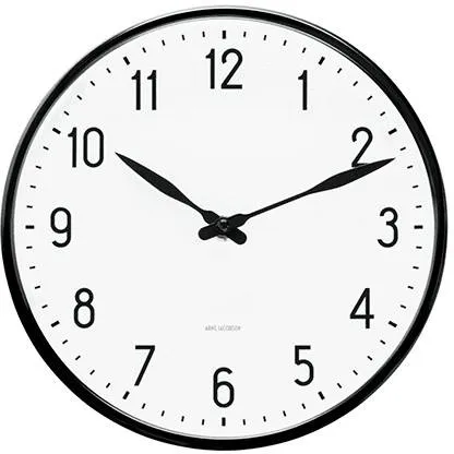 Arne Jacobsen Station Veggur - Ø:21 cm - Hvit/sort